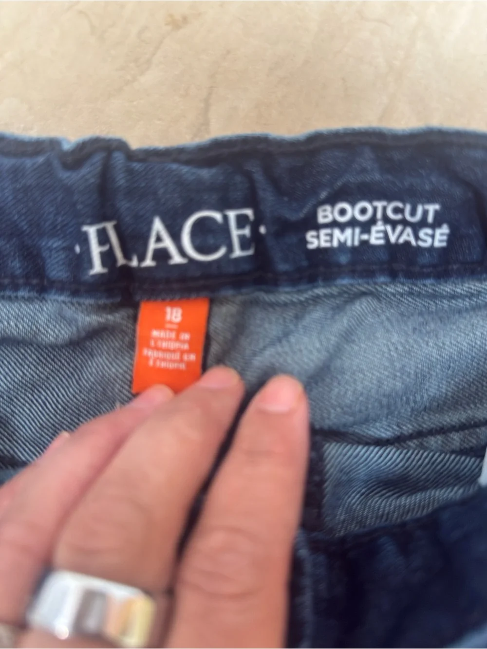 Children’s Place Boy’s Relaxed Fit Dark Wash Bootcut Denim Jeans EUC